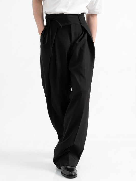 Pantalón Sastre Fluido con Cintura Cruzada