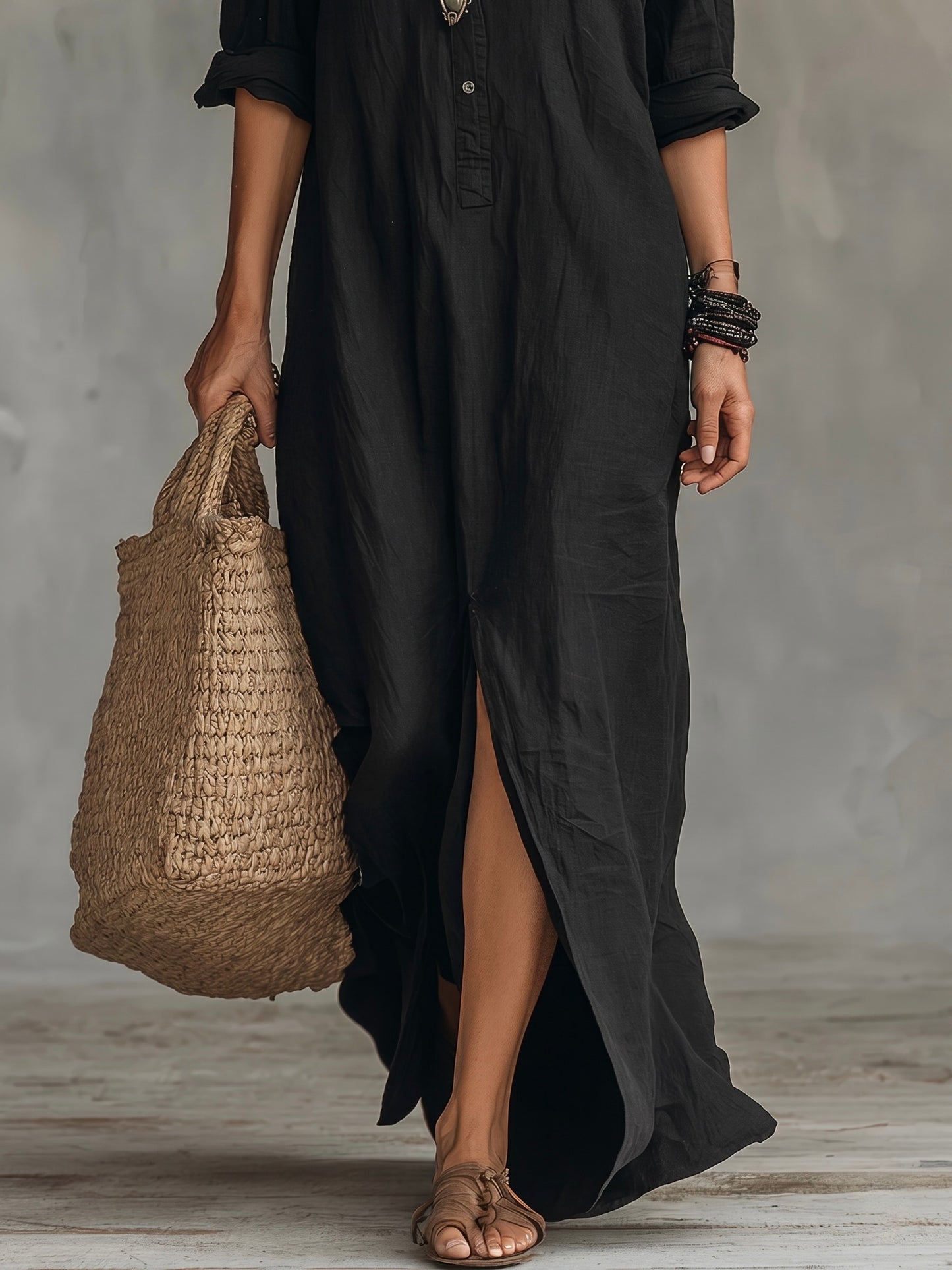 Nerea | Vestido largo sin esfuerzo con una silueta favorecedora. Versátil para el día a día.