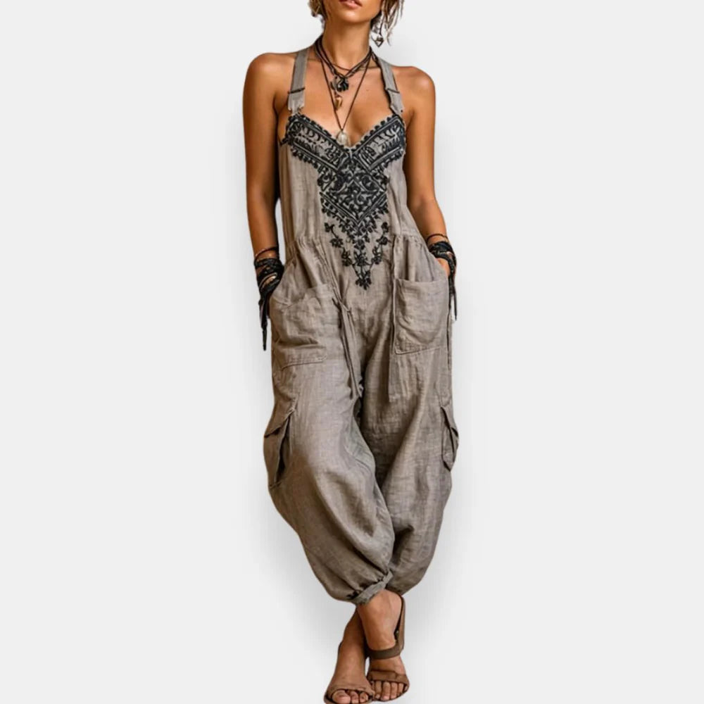 Iris | Broderad bohemisk jumpsuit