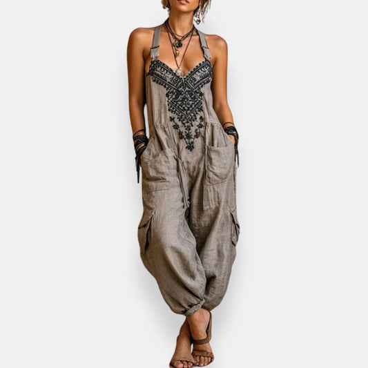 Iris | Broderad bohemisk jumpsuit