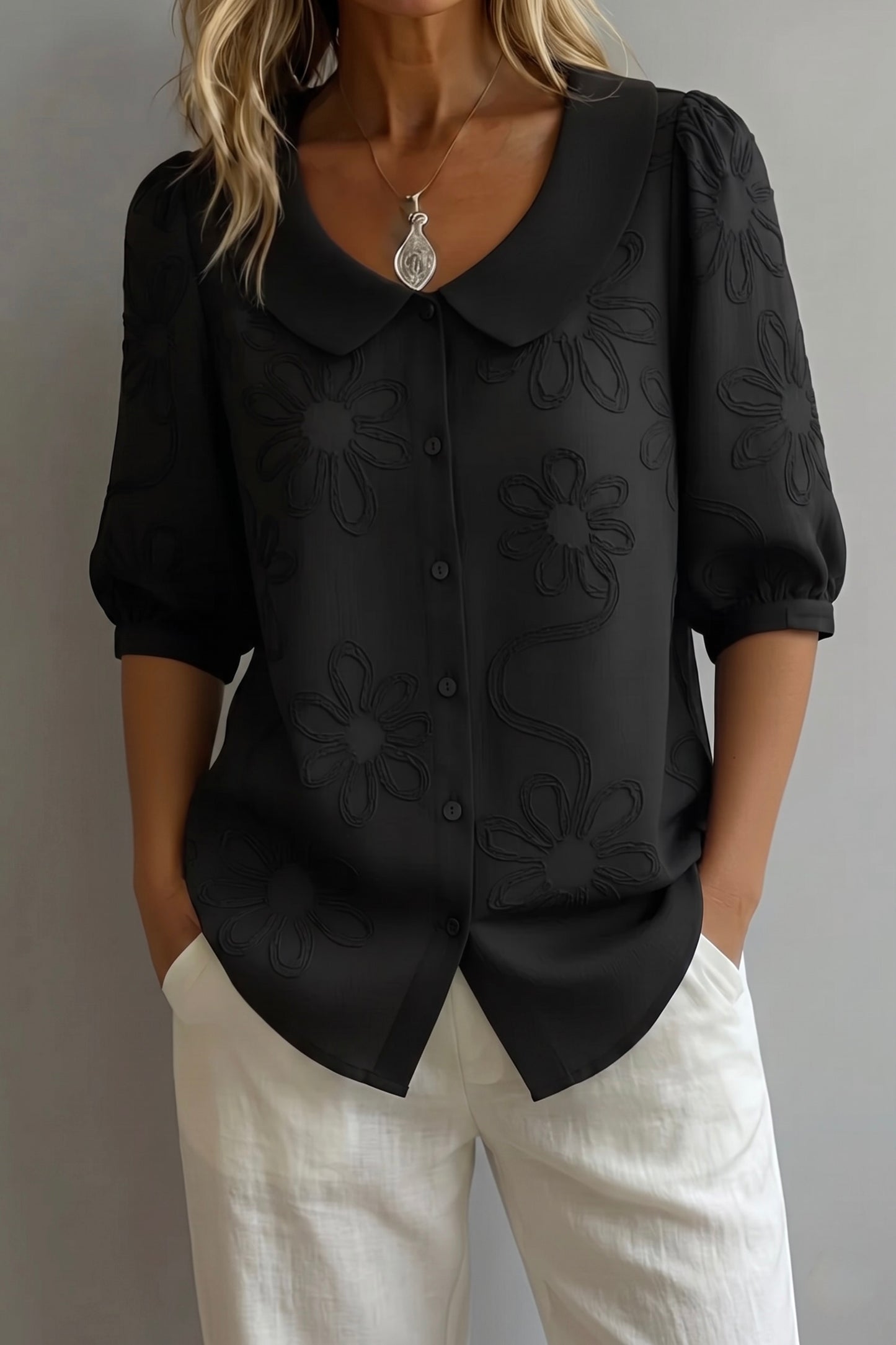 Elegante blusa floral