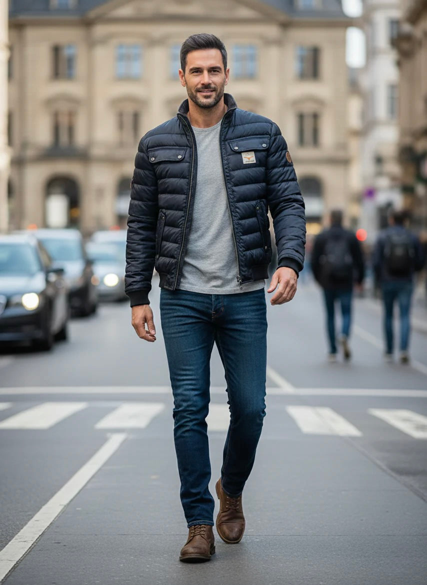 Elegant urban vadderad jacka