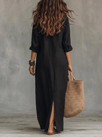 Nerea | Vestido largo sin esfuerzo con una silueta favorecedora. Versátil para el día a día.