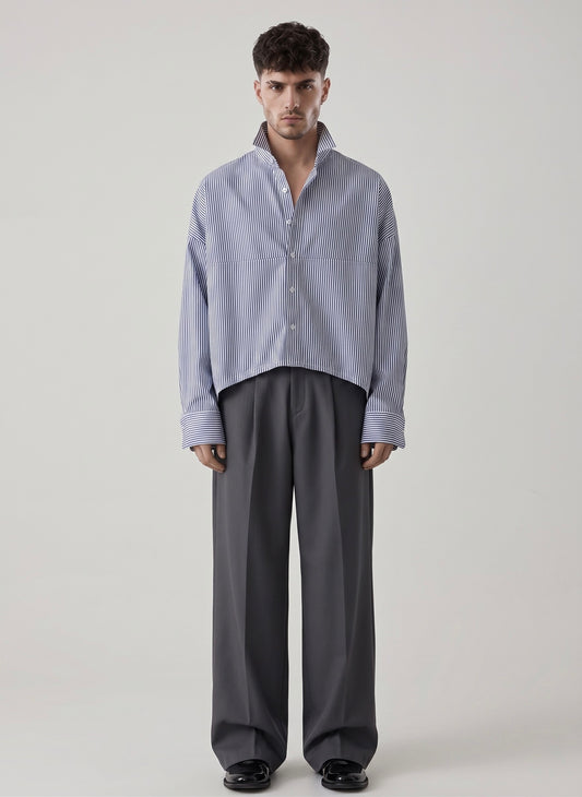 Camisa casual a rayas azules