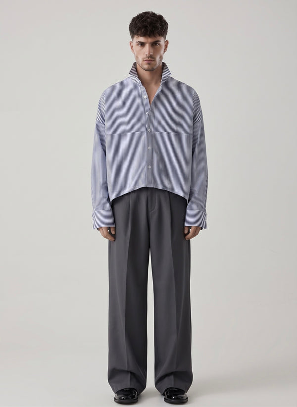 Camisa casual a rayas azules