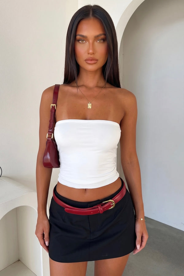 Top sin tirantes Julia - Blanco