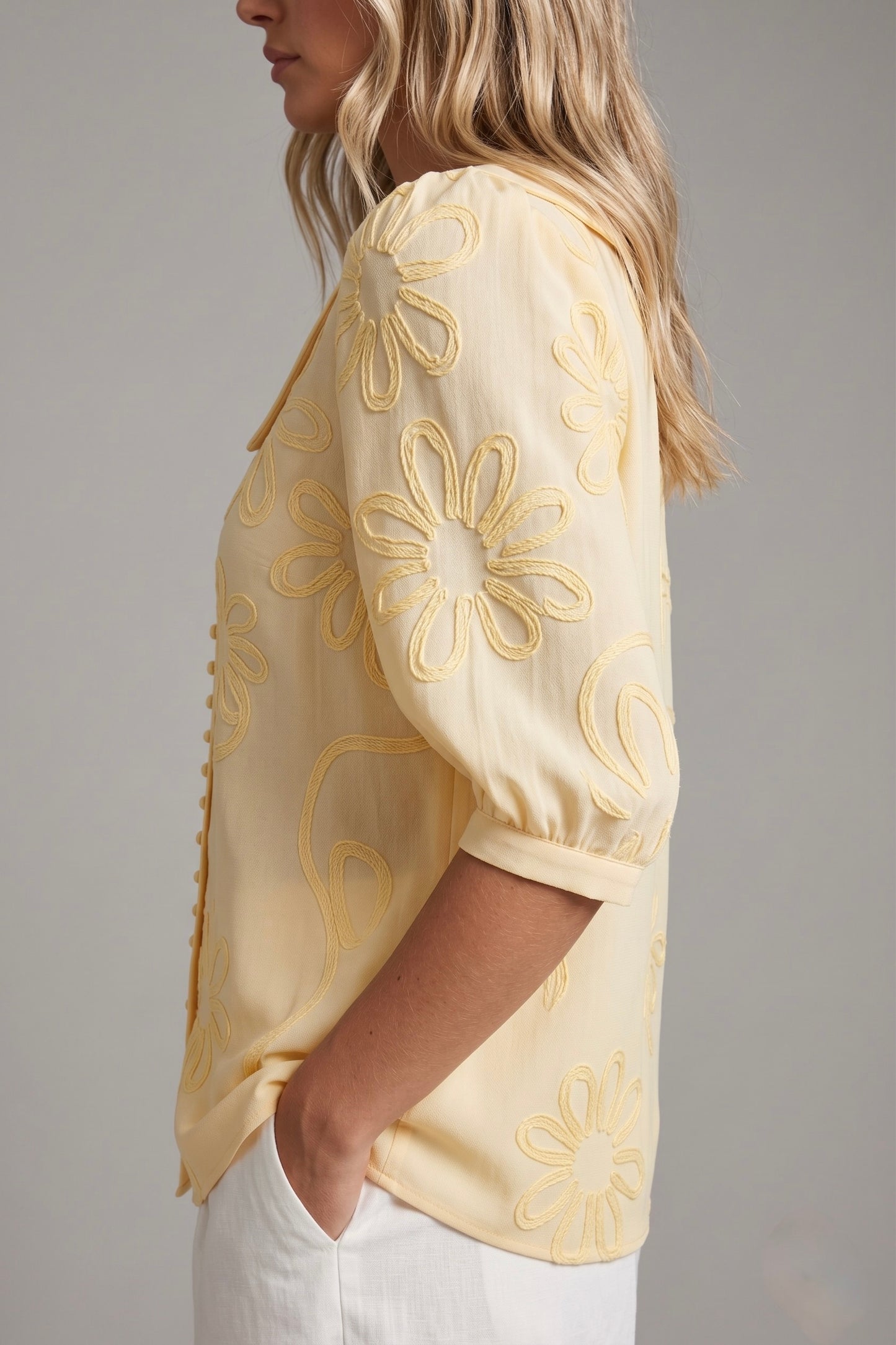 Elegante blusa floral