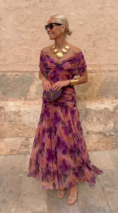 Helena | Vestido de noche color coral
