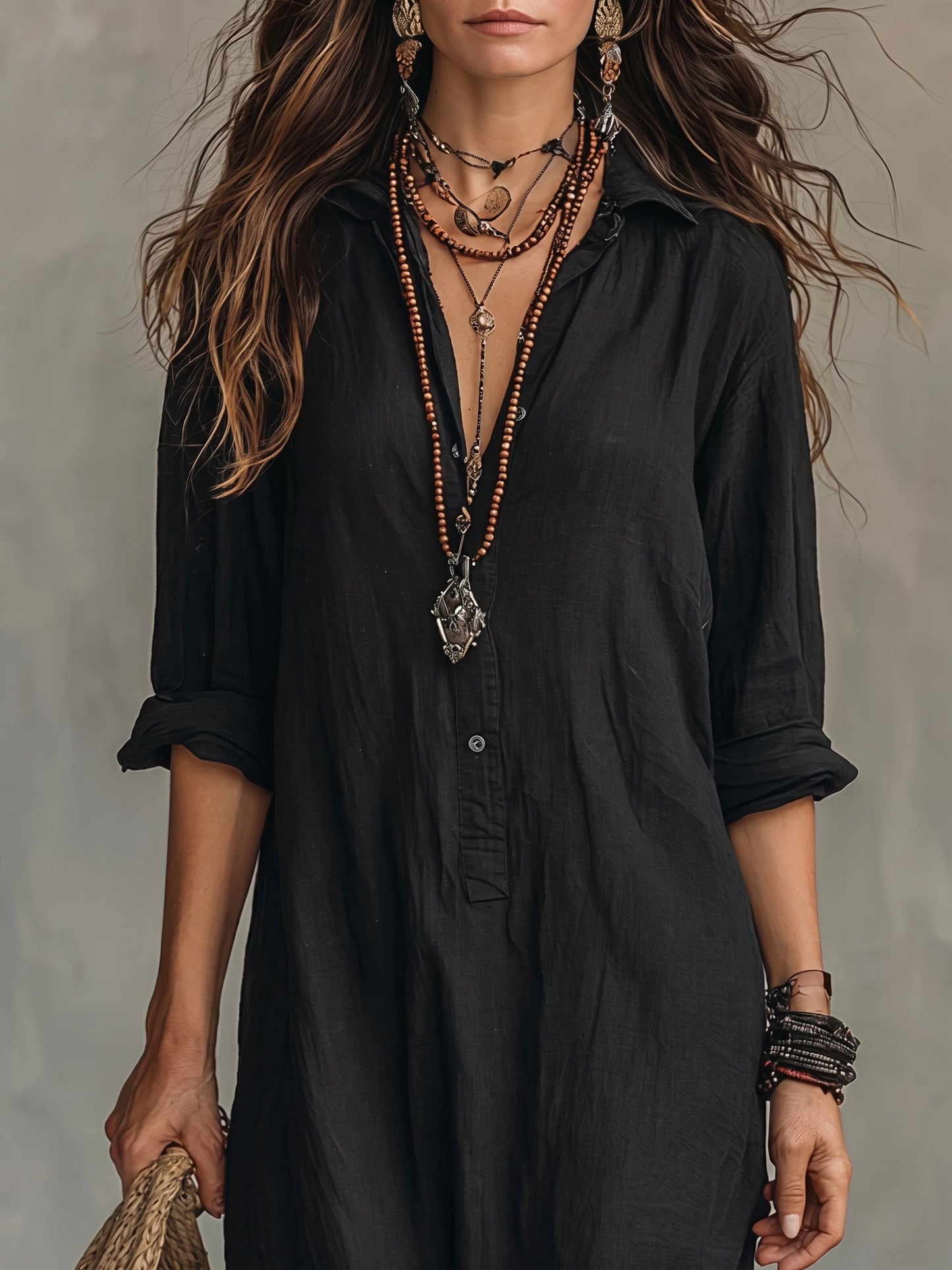 Nerea | Vestido largo sin esfuerzo con una silueta favorecedora. Versátil para el día a día.