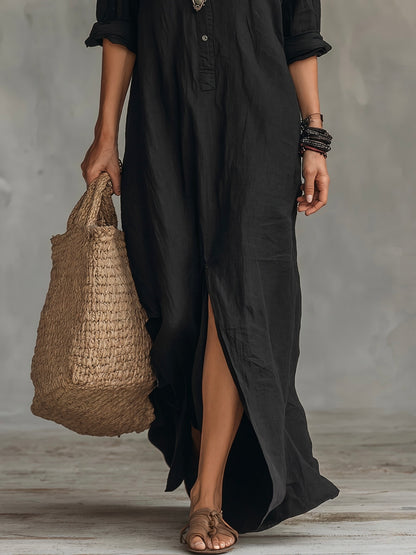 Nerea | Vestido largo sin esfuerzo con una silueta favorecedora. Versátil para el día a día.