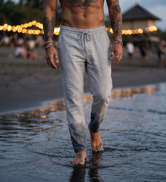 Leo | Strandbyxor i linne