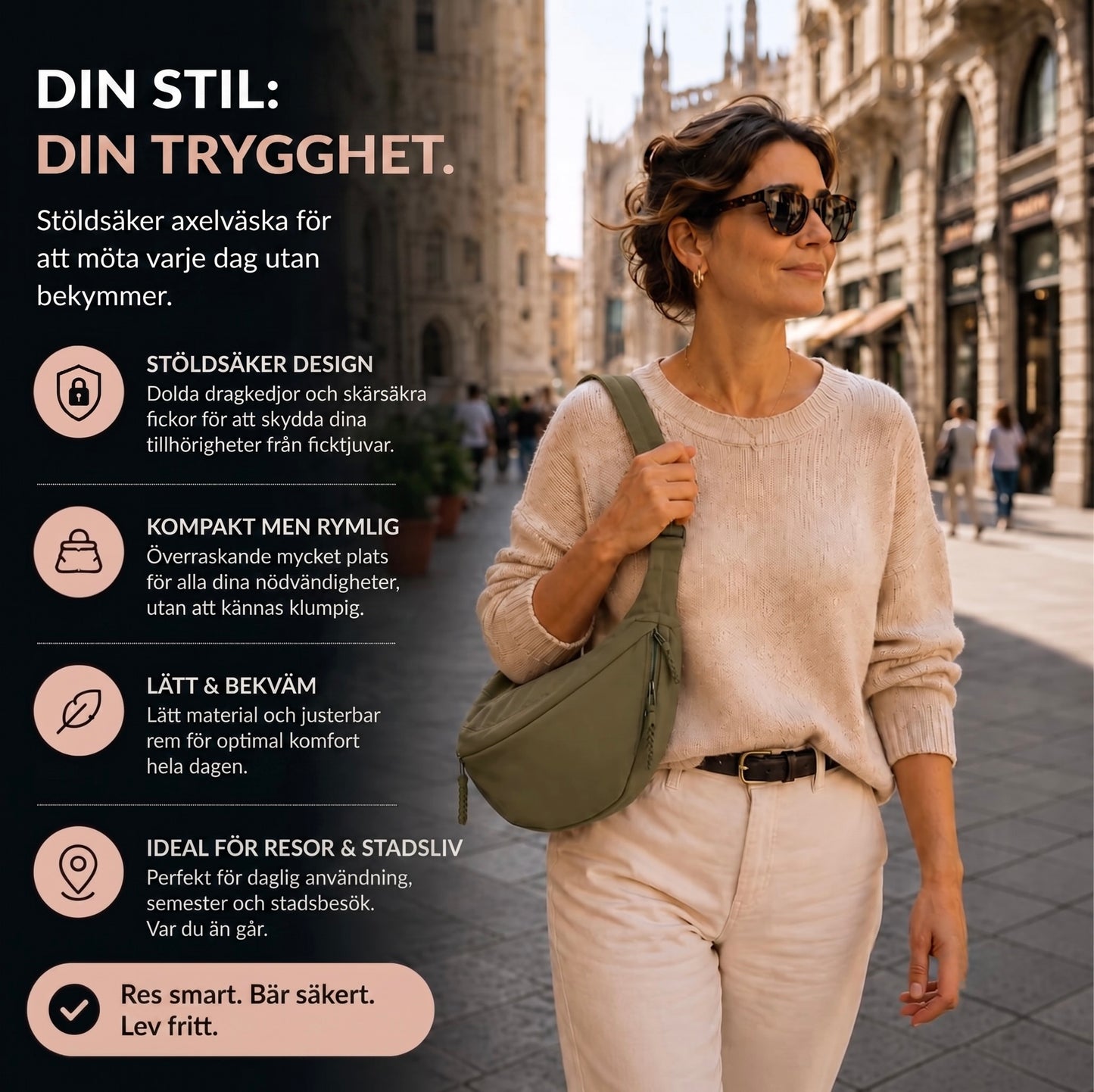 LILA | OLIVGRÖN SÄCKVÄSKA