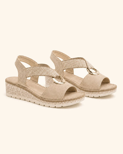 Amelia — Comfortabele sandalen met gouden ring