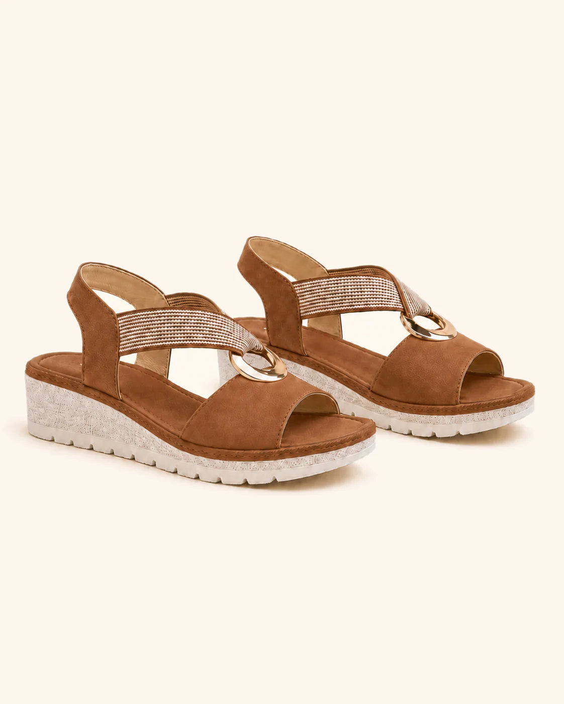 Amelia — Comfortabele sandalen met gouden ring