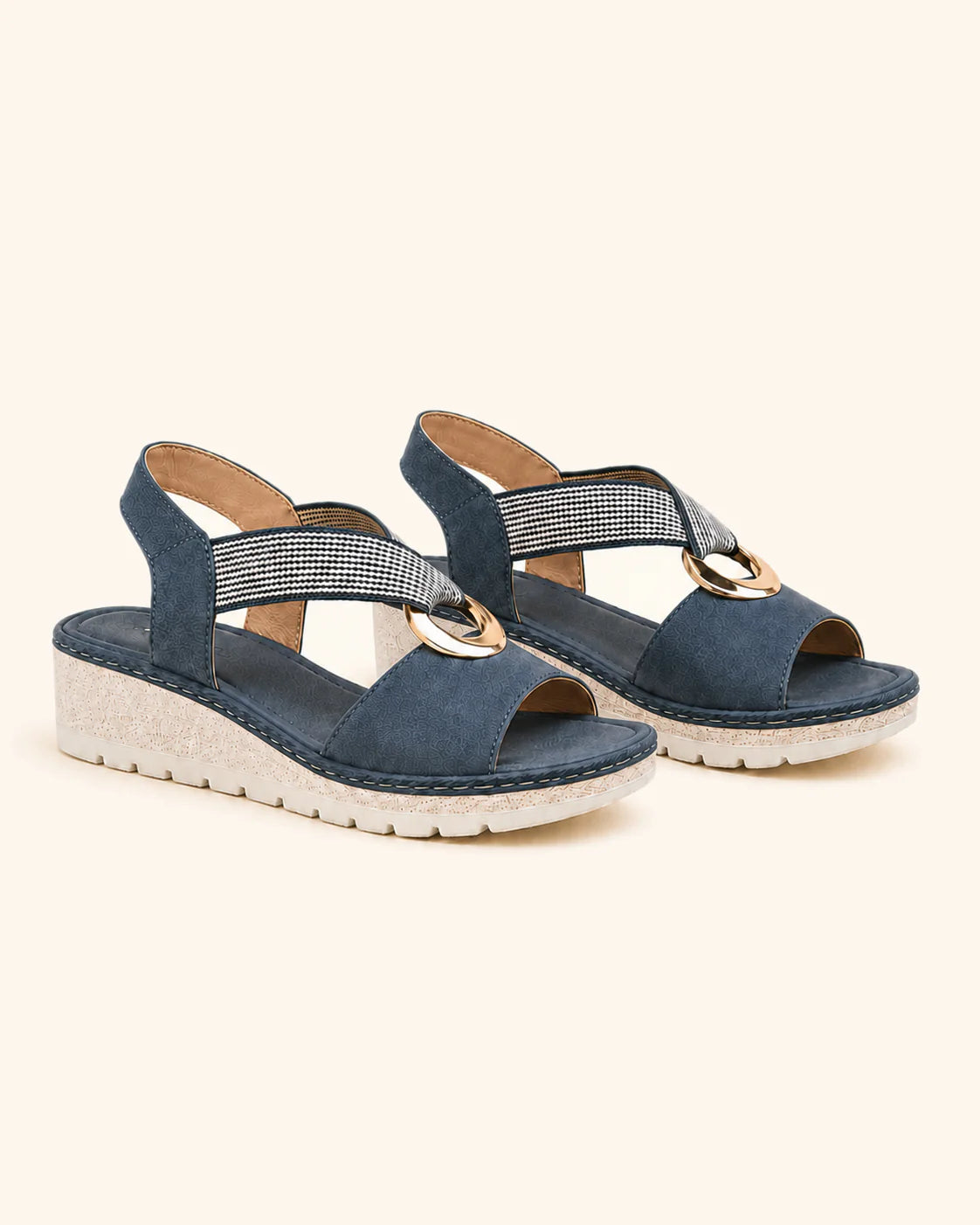 Amelia — Comfortabele sandalen met gouden ring