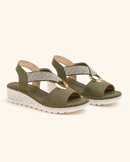 Amelia — Comfortabele sandalen met gouden ring