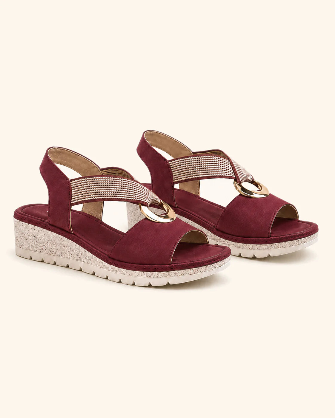 Amelia — Comfortabele sandalen met gouden ring