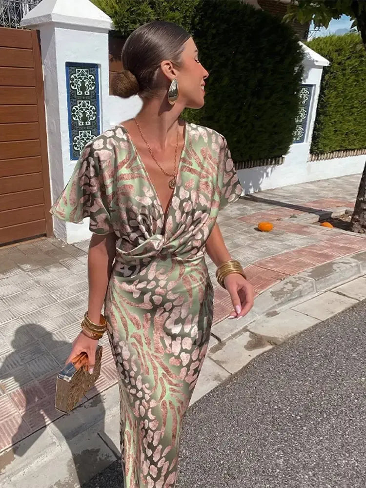 Clara | Vestido midi color cobre